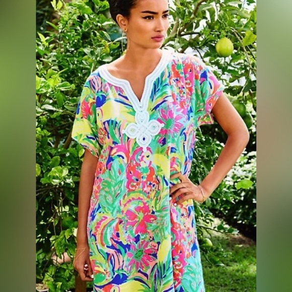 Lilly Pulitzer Harlow Tunic Dress Multicolor, Short Sleeve small J29 - Picture 1 of 9